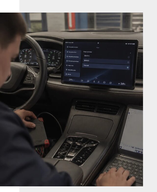 Русификация автомобиля BYD HAN для эксплуатации в Лобне